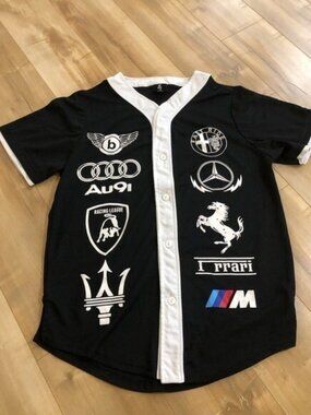 Lavish Society Car Shirt men’s Sz L (0034)